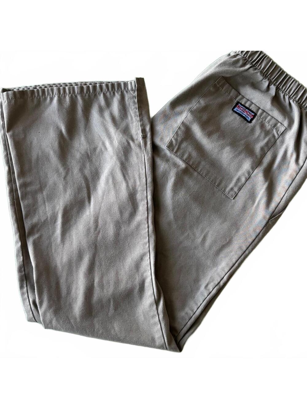 Cherokee Workwear Womens Taupe Elastic Waist Cargo Scrub Pants Style 4101P XXS